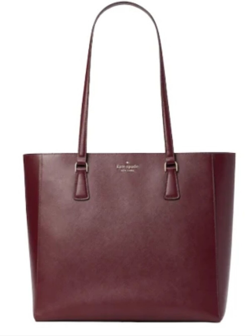 Kate Spade Perry Leather Tote/Laptop Bag in Burgundy